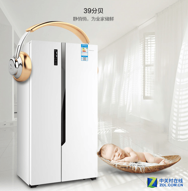 超薄机身无霜养鲜 海信对开门冰箱京东大促